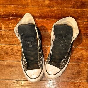 Men’s 7 Women’s 9 Well Worn Grunge Style Black Converse